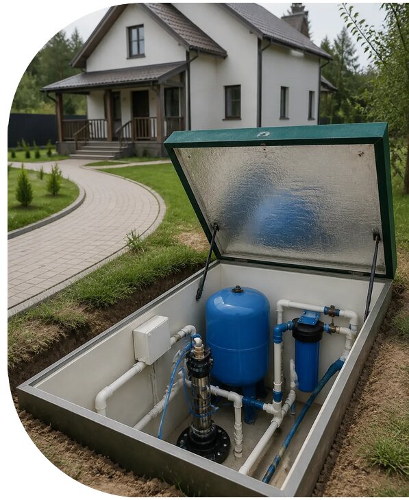 Автономное водоснабжение дома в Боре от 155850 р. | АПаруса-Бор