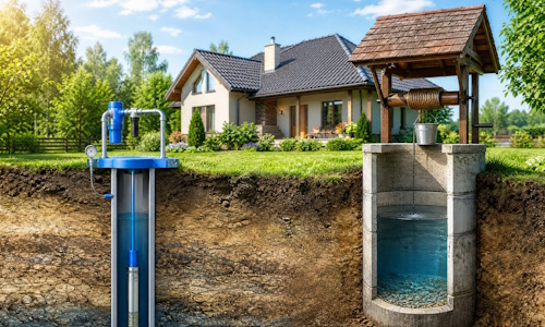 Автономное водоснабжение загородного дома Бор: скважина или колодец 